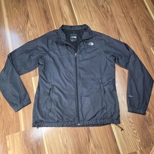 The North Face Jacket Womens Large Black Lightweight Windbreaker Full Zip TNF